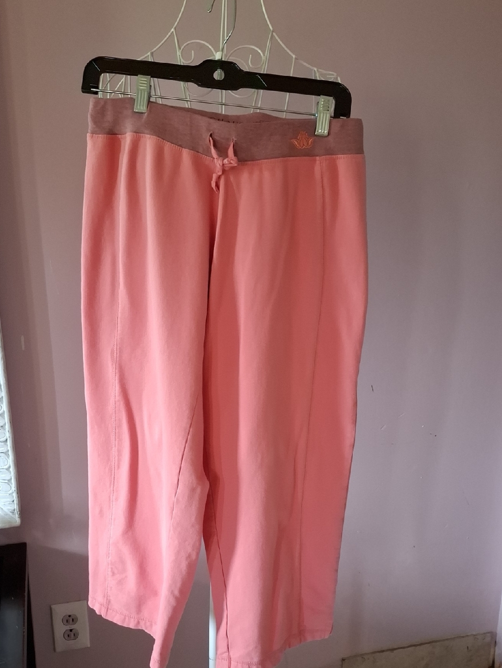 Chaus Dusty Rose Ribbed Waistband Lounge Pants